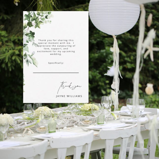 Mensagem de agradecimento do Chá de Noiva Ivy Whit (Criador carregado)