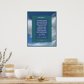 Mensagem de amor - John 3-16 - 20 x 24 Poster