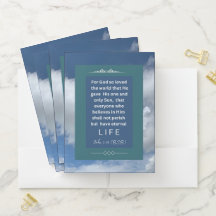 Mensagem de Amor - John 3-16 - (3) - Pocket Folder