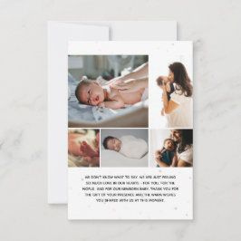 Mensagem de Anúncio de Nascimento da Colagem de Ci