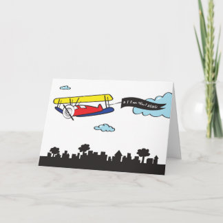Mensagem de Avião Adorável | Cartão Eu Te Amo
