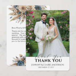 Mensagem de cartão de agradecimento de casamento c