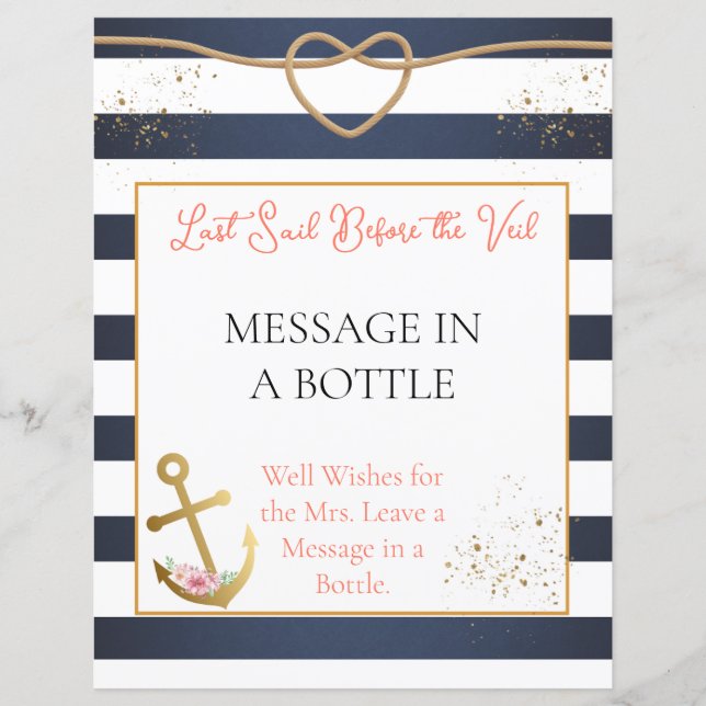 Mensagem de Chá de panela Náutico num Sinal de Gar (Frente)