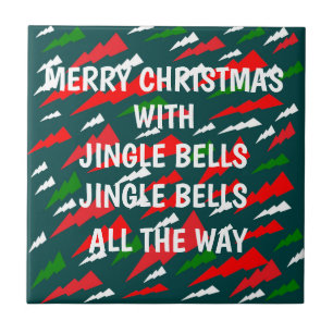 Mensagem de Natal divertida na design verde vermel