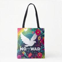Mensagem de paz: Dove Over Wreath Tote Bag