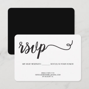 Mensagem de resposta por e-mail de reserva RSVP de