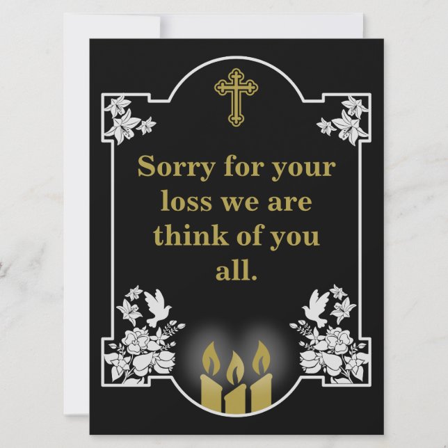 Mensagem de Suporte de Condolências (Frente)