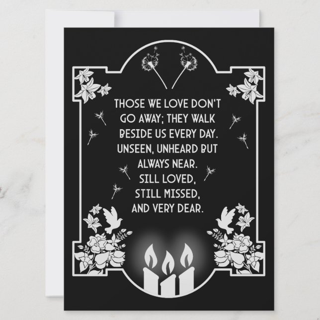 Mensagem de Suporte de Condolências (Frente)