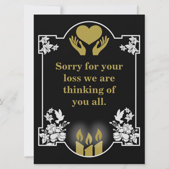 Mensagem de Suporte de Condolências (Frente)