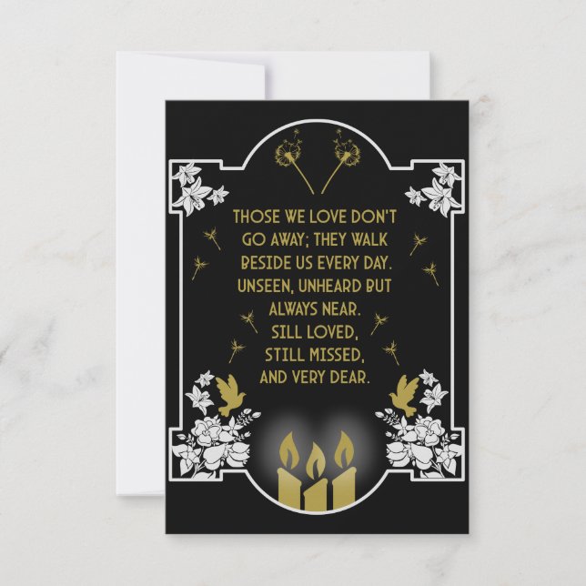 Mensagem de Suporte de Condolências (Frente)