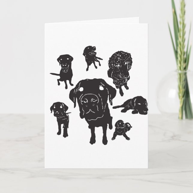 Mensagem do cartão de guias w/Custom do cão! (Frente)