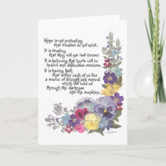 Mensagem do cartão Esperança