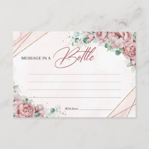 Mensagem do eucalipto dourado num cartão de frasco