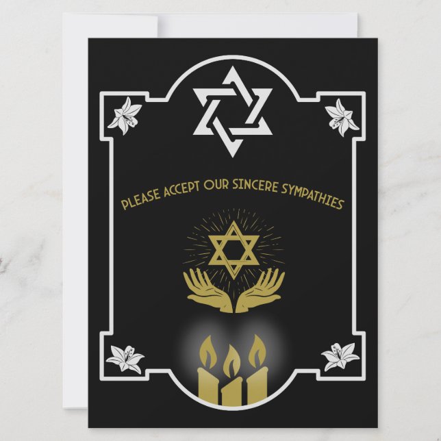 Mensagem do Funeral de Condolência Judaica (Frente)