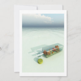 Mensagem em um convite da garrafa