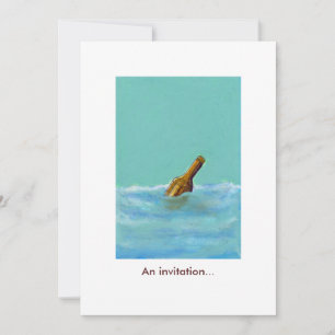 Mensagem - Frasco no mar Convites PERSONALIZADOS