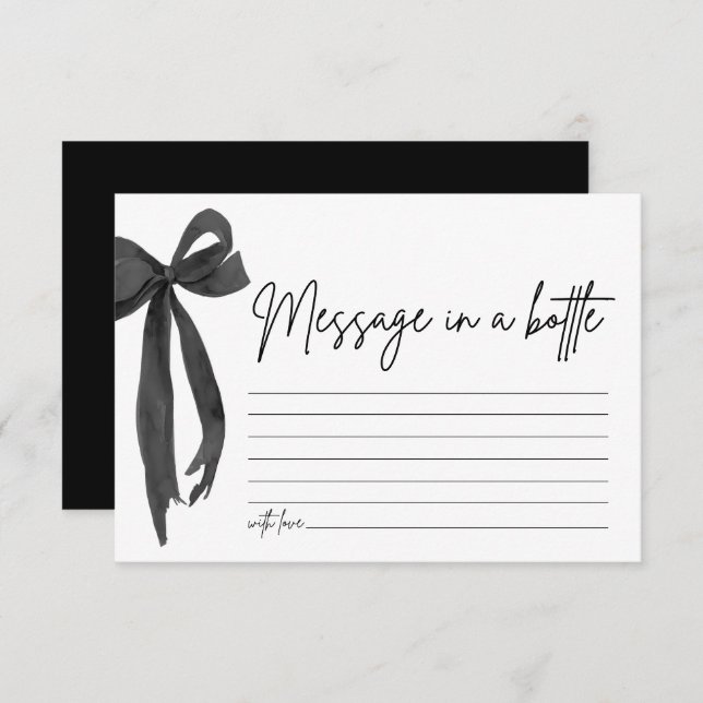 Mensagem Moderna De Arco Preto Num Cartão De Garra (Frente/Verso)