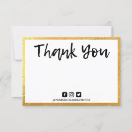 Mensagem pessoal Dourada Obrigado Media Insert