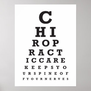 Mensagem Quiroprática 1 Gráfico de Olhos Poster