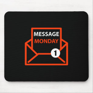 Mensagem segunda-feira Mousepad preto