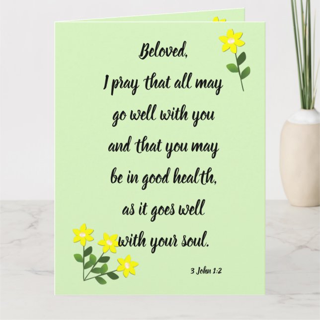 Mensagens para o amado 3 Cartão de Saudação John 1 (Frente)