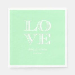 Menta, Guardanapos Branco LOVE