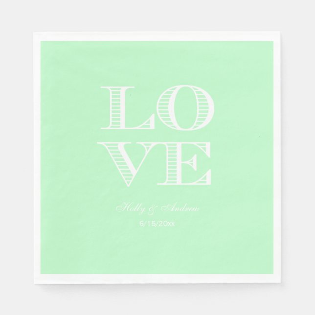 Menta, Guardanapos Branco LOVE (Frente)