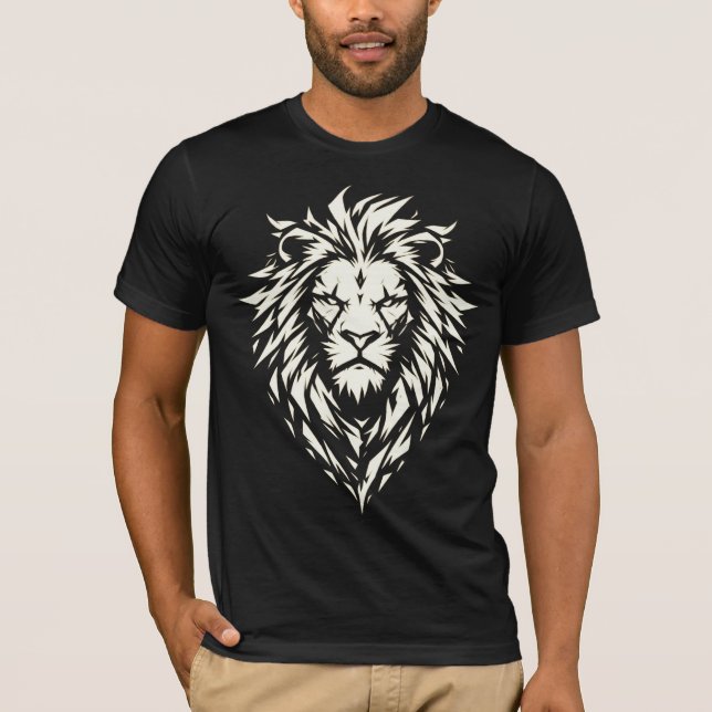 Mentalidade de Leão Tribal – Camiseta Geométrica d (Frente)