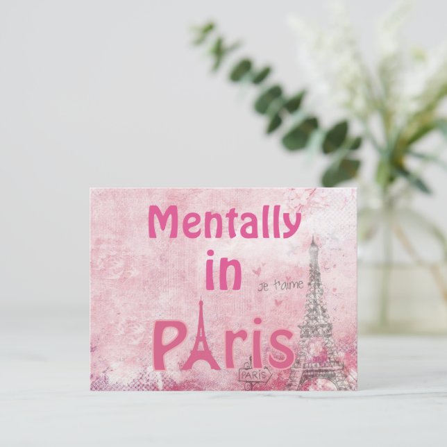 Mentalmente em Paris Cartão Postal (Em pé/Frente)