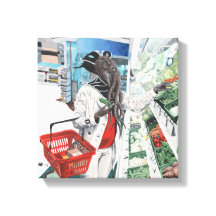 Mente Flayer Grocery Comprando Fantasy Canvas Impr