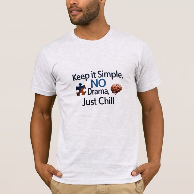 Mente Sobre Caos – Sem Drama, Apenas Camiseta Rela (Frente)