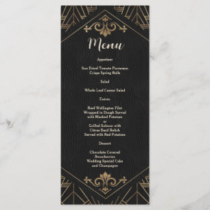 Menu 1920 Real Dourado Excelente Negro Gatsby