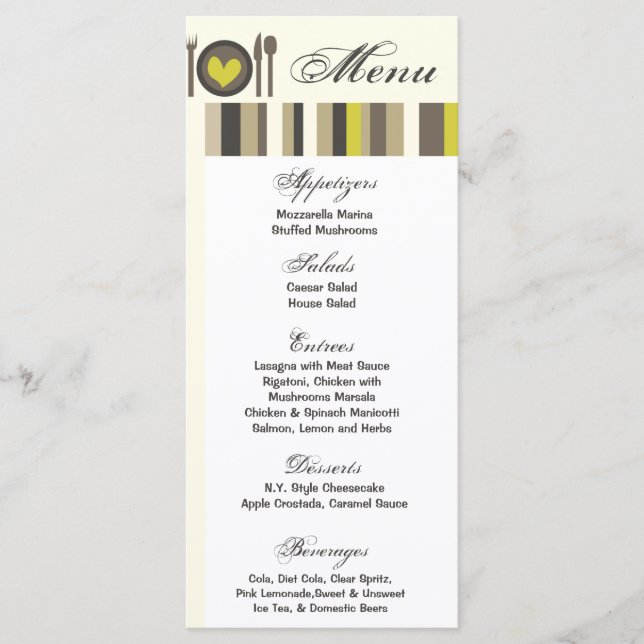 Menu 25 Cartões-Menu Casamento China Placas Jantes Buff (Frente)