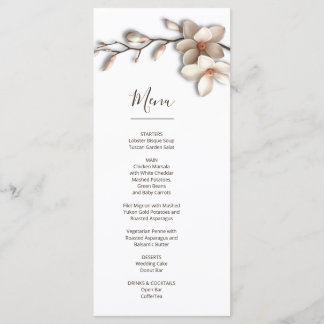 Menu 3D Magnolia Flowers