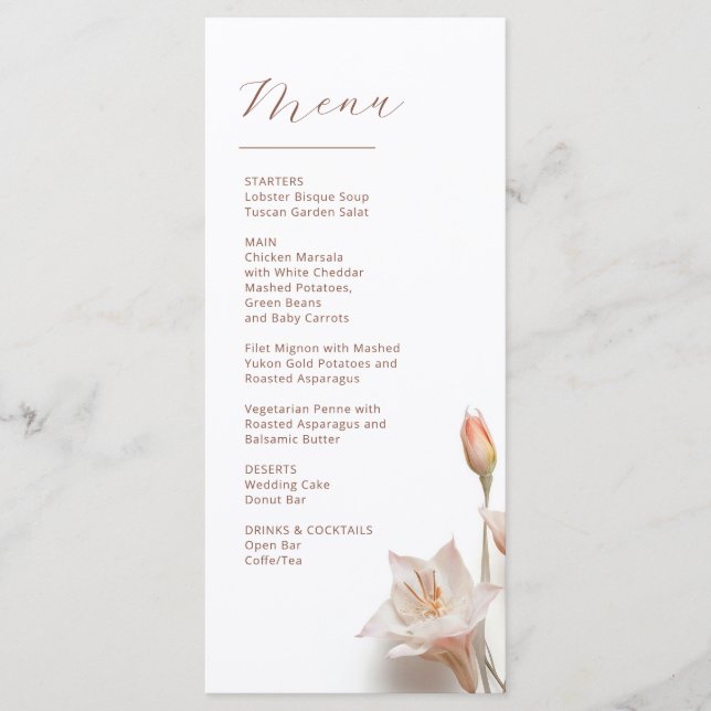 Menu 3D Magnolia Flowers (Frente)