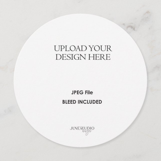 Menu 5.25" Round/ Circle or Square Card Printing (Frente)