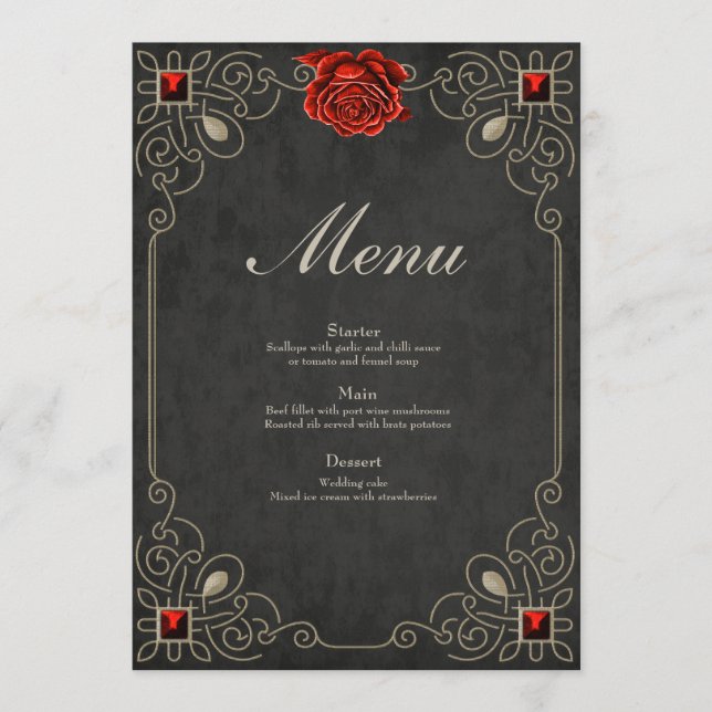 Menu A beleza e a riqueza do amor (Frente)
