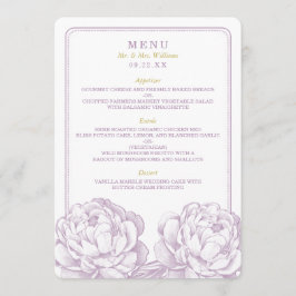 Menu A Bonito Coleção de Casamentos Florais Peony