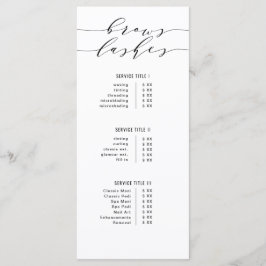 Menu A caligrafia moderna negra e branca borra e pisca