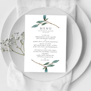 Menu A Coleção de Casamentos de Felicidade Botânica