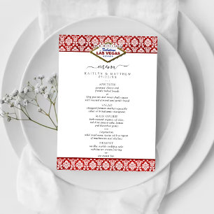 Menu A Coleção de Casamentos de Las Vegas do Damask G