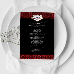 Menu A Coleção de Casamentos de Las Vegas do Damask Gli