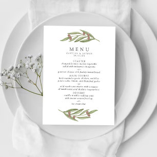 Menu A coleção do casamento do ramo de oliveira