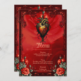 Menu A elegância gótica do coração