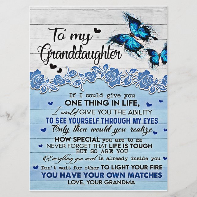 Menu À Minha Filha Borboleta Presente, Aniversário Filh (Frente)