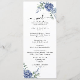 Menu Abastecimentos de Casamentos Vermelhos Azuis Elega