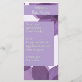Menu Abóbora púrpura Bas Mitzva