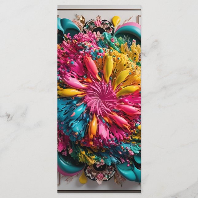 Menu Abstrato Eclecética Máxima Imprimível Colorida (Frente)