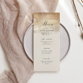 Menu Abstrato ouro | Casamento Elegante