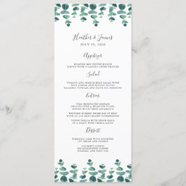 Menu Adorável Casamento Eucalyptus